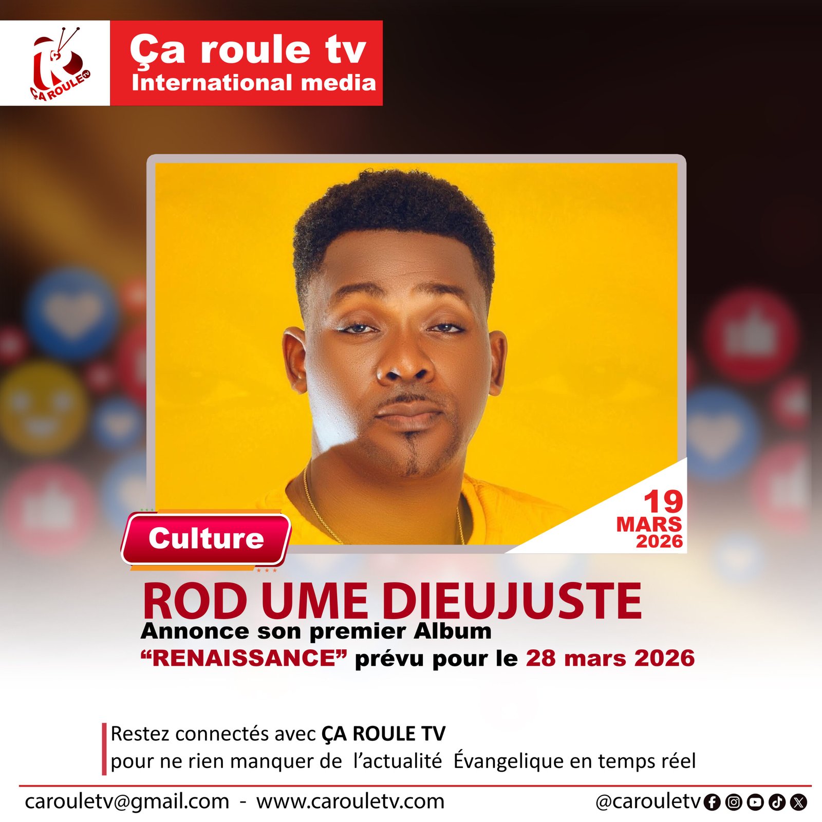 Rod-Ume Dieujuste annonce son premier album intitulé RENAISSANCE