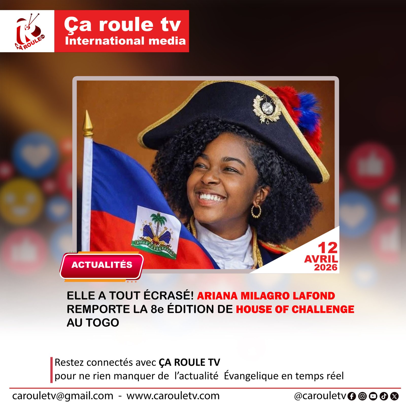 ELLE A TOUT ÉCRASÉ! ARIANA MILAGRO LAFOND REMPORTE LA 8E ÉDITION DE HOUSE OF CHALLENGE AU TOGO