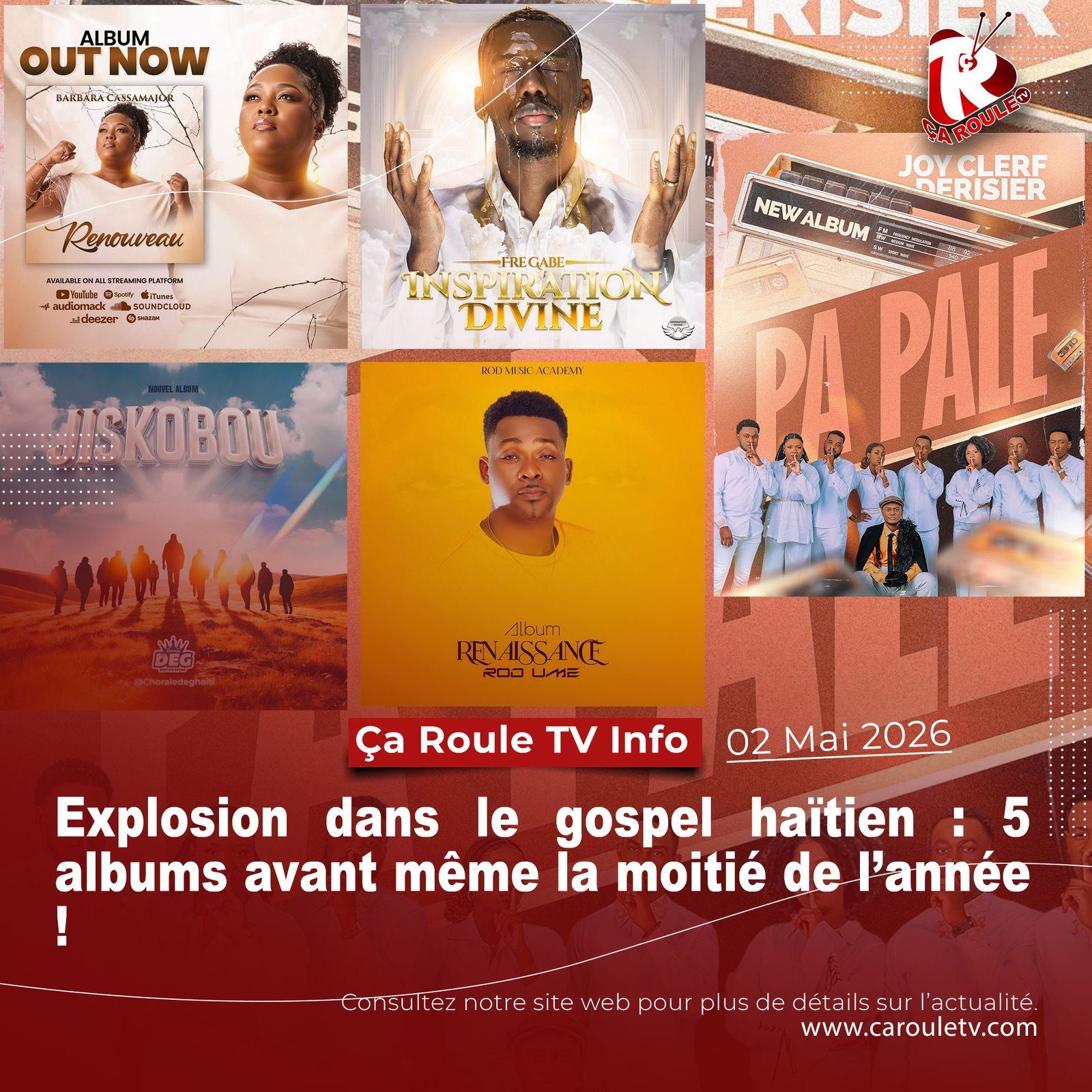 Explosion dans le gospel haïtien : 5 albums marquent déjà l’année 2026